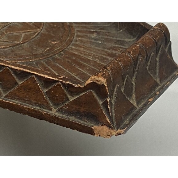 Vintage Brown Wooden HICKOK Knight Mid Century Cuff Links Tie Bars Men’s Tray - Picture 3 of 7